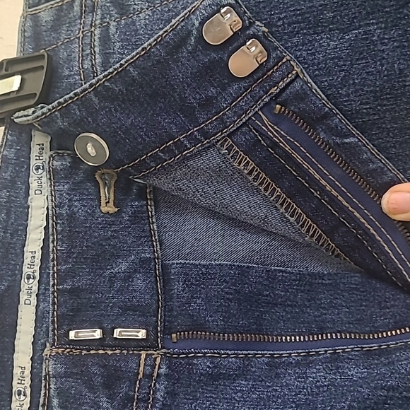 ✨ Duck Head Dark Wash Wide Leg Stretch Jeans Size 10 Vintage Utility Cargo Style - Picture 7 of 9